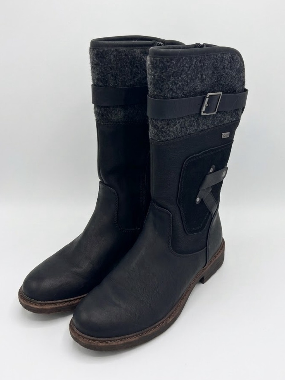 Rieker Black Warm Lined Winter Boots Size 38 Women’s